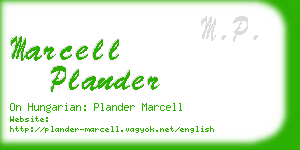 marcell plander business card